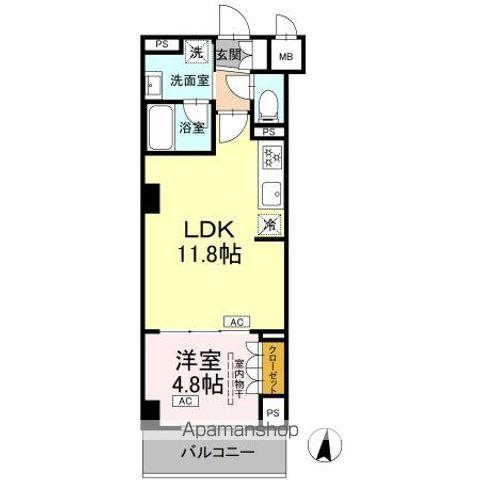 ロイジェント潮見(1LDK/6階)の間取り写真