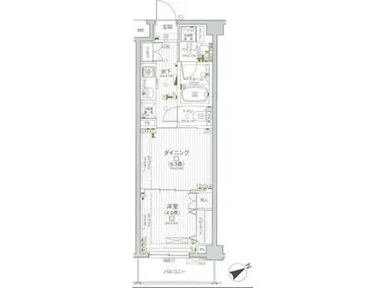 AXAS菊名LP(1DK/2階)の間取り写真