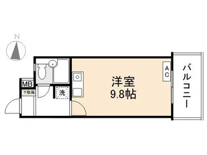 R-RESIDENCE TAKAMATSU(ワンルーム/8階)の間取り写真