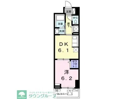 QUALISTA(1DK/6階)の間取り写真
