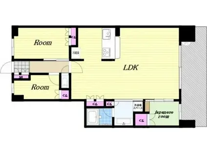 大阪ベイレジデンス(3LDK/6階)の間取り写真