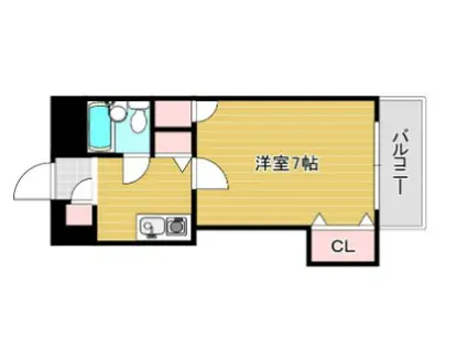 須磨パークアヴェニュー(1K/2階)の間取り写真