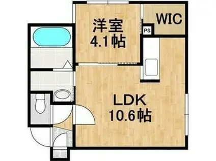 CONAN富士(1LDK/1階)の間取り写真