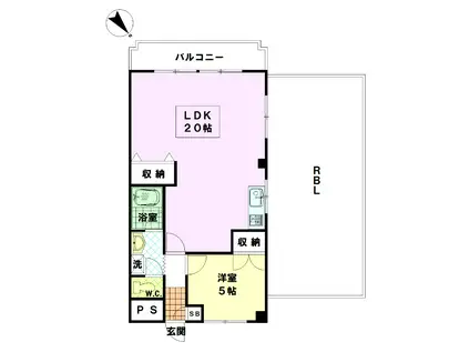 サンパーク三園(1LDK/4階)の間取り写真