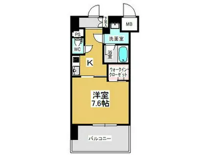 エスペランサ葵(1K/5階)の間取り写真