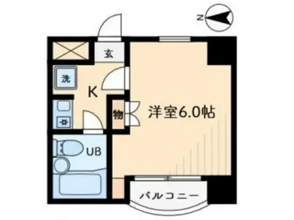 グランバリュー国立(1K/3階)の間取り写真