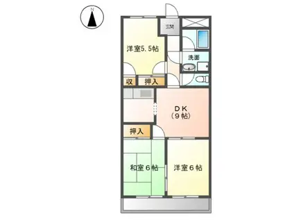 ENJYOII(3DK/2階)の間取り写真