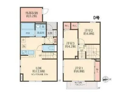 FAMILLIA大宮(3LDK)の間取り写真