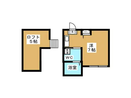 リヴィエールマツダ(ワンルーム/1階)の間取り写真