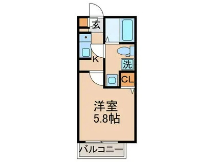 ARTIS金町(1K/2階)の間取り写真