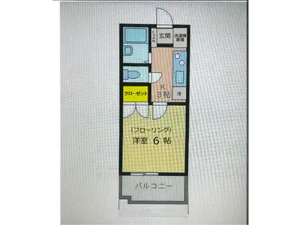 アールヴェール駒沢(1K/1階)の間取り写真