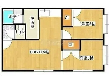エルストファーゼ柳町I(2LDK/2階)の間取り写真