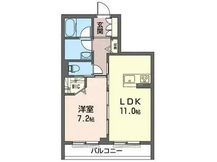 リヒトレンテ(1LDK/3階)の間取り写真