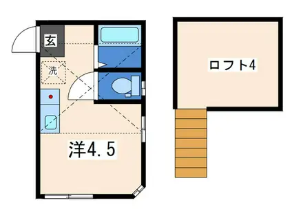 アーヴェル戸塚(ワンルーム/2階)の間取り写真