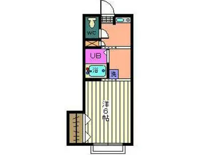 森田コーポ(1K/2階)の間取り写真