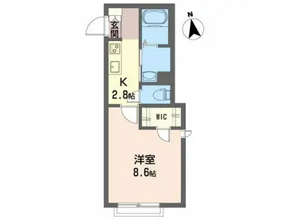 SHA MAISON ESPERANCE(1K/1階)の間取り写真