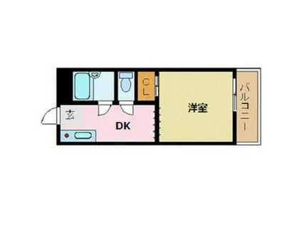 グランヴェール通町(1DK/6階)の間取り写真