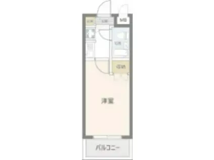 ジョイフル田園調布(1K/5階)の間取り写真