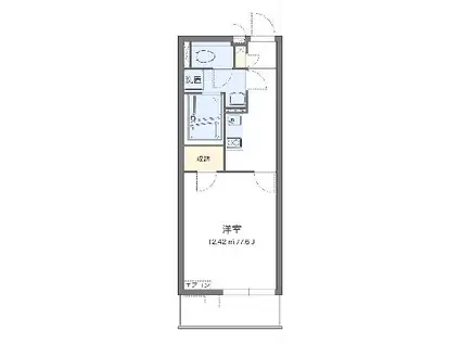 クレイノグランメゾン若葉(1K/3階)の間取り写真