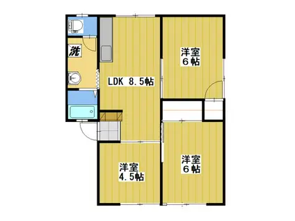 サンライフコスモス(3LDK/2階)の間取り写真
