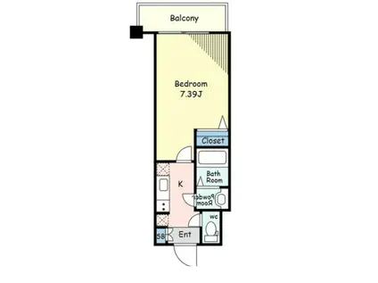 シティタワー武蔵小山レジデンス棟(1K/9階)の間取り写真