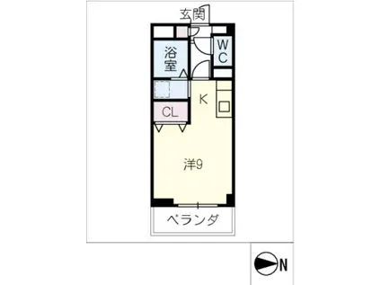 EXCELLENT21(ワンルーム/5階)の間取り写真