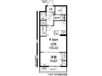 リブリ・SOKA445(1LDK/3階)の間取り写真