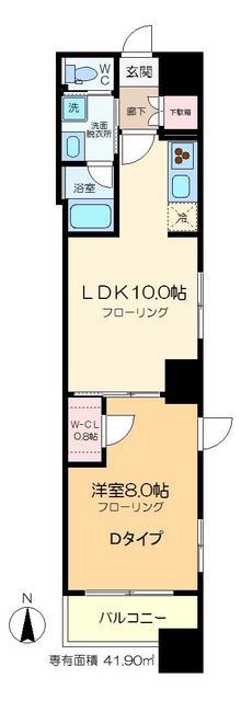 石原スクエア(1LDK/9階)の間取り写真