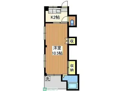 秋津マンション(1K/1階)の間取り写真