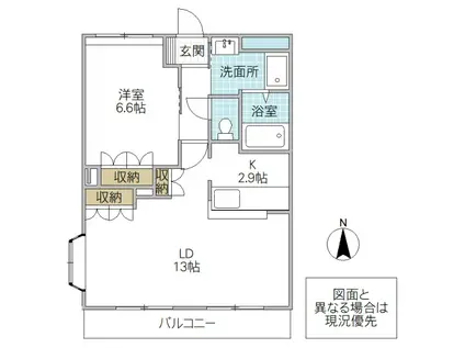 KINGS COAT(2LDK/1階)の間取り写真