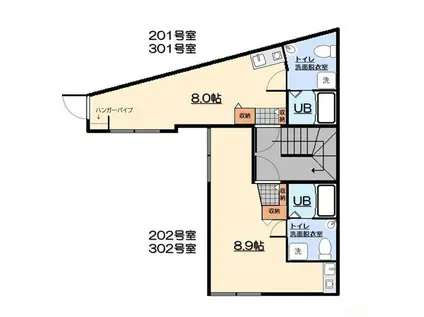 北千住 IMOTAS(ワンルーム/2階)の間取り写真