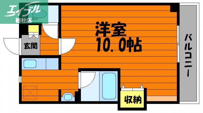 スカイコート I(1K/4階)の間取り写真