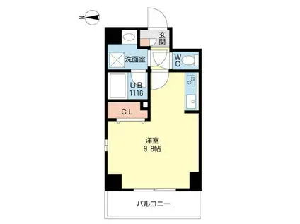 サンライズあすと長町(ワンルーム/7階)の間取り写真