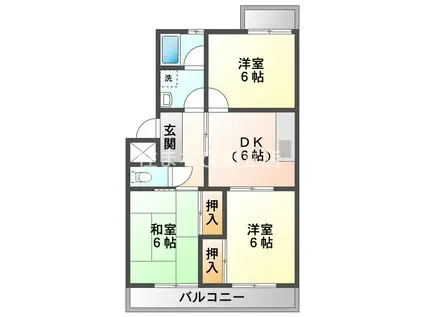 PASTORAL II(3DK/2階)の間取り写真