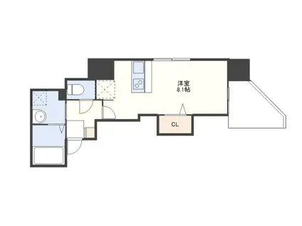 シーアンドスター勝富(ワンルーム/4階)の間取り写真
