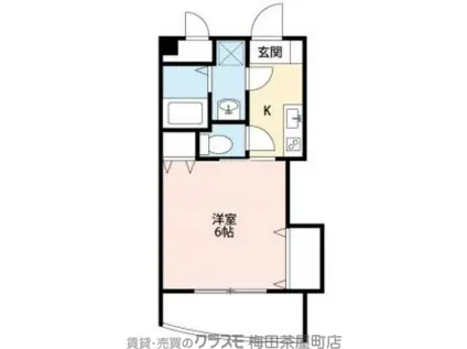 マロット天神橋(1K/2階)の間取り写真