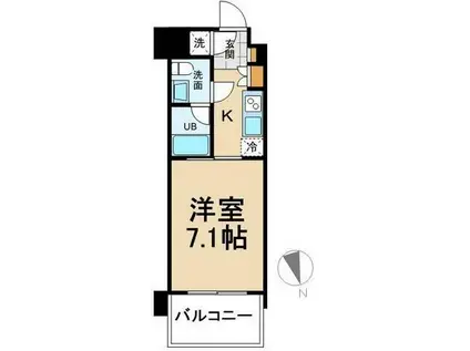 コンフォリア南砂町(1K/3階)の間取り写真