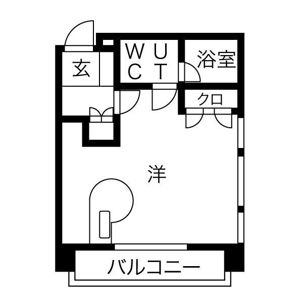 ネオ壱番館(ワンルーム/3階)の間取り写真