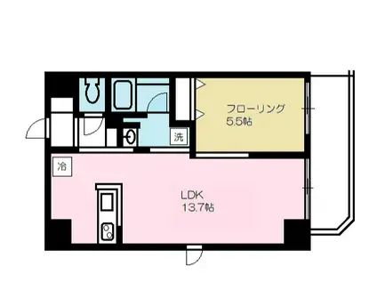 ALBA(1LDK/4階)の間取り写真