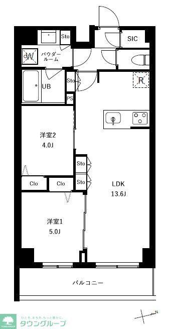アーバンパーク船堀II(2LDK/2階)の間取り写真