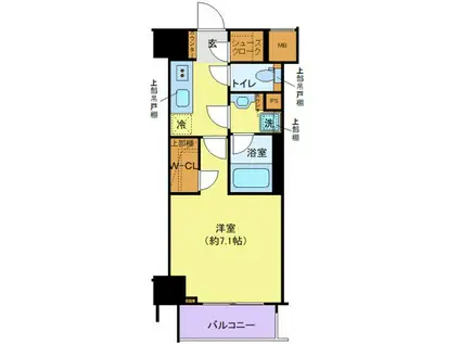 ラグディア芝公園(1K/9階)の間取り写真