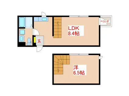 MARIN.I(1LDK/1階)の間取り写真