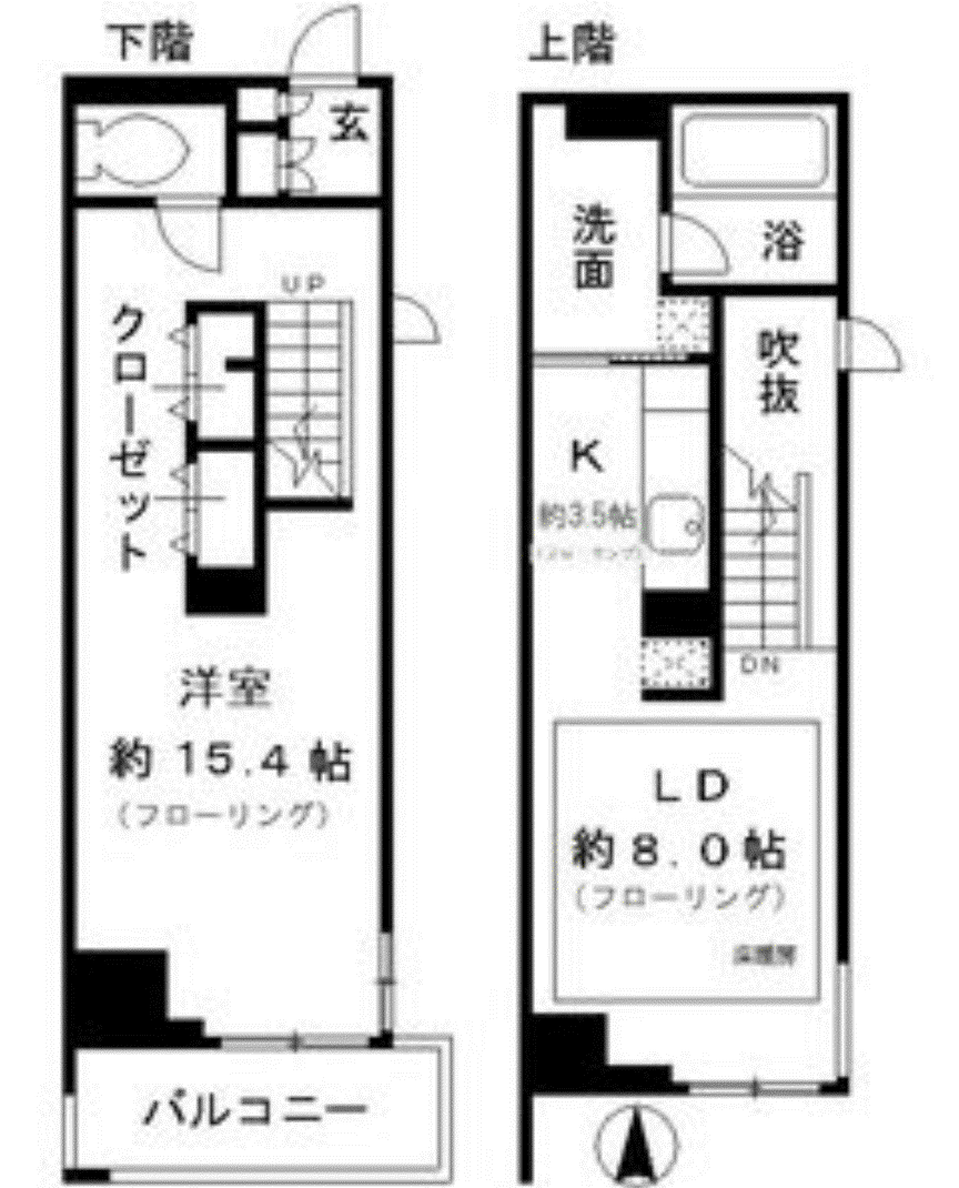 レジディア東桜II(1LDK/8階)の間取り写真