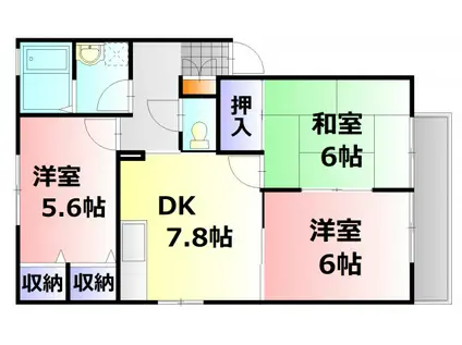せせらルミナス(3DK/1階)の間取り写真