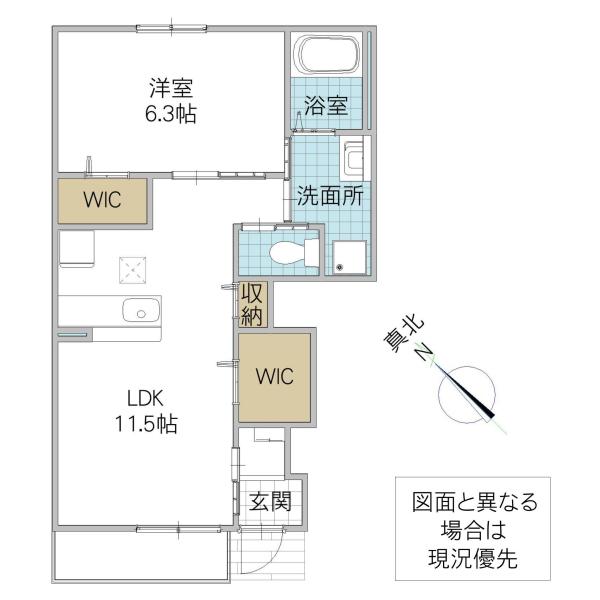 メルヴェーユ(1LDK/1階)の間取り写真