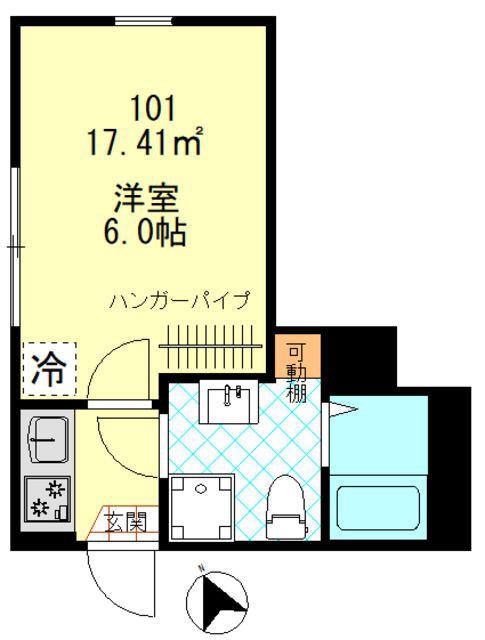 ラウレア吉祥寺井の頭(1K/1階)の間取り写真