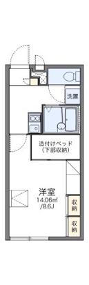 レオパレス純III(1K/1階)の間取り写真