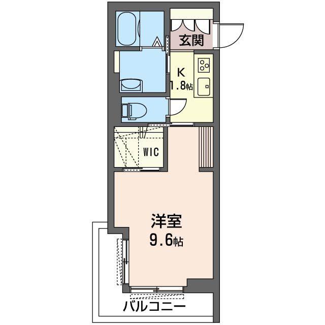 クオリスタ(1K/1階)の間取り写真