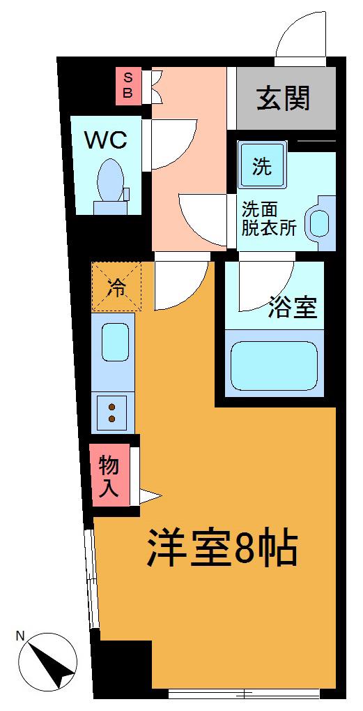 LEO六拾番館(ワンルーム/2階)の間取り写真