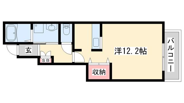 オールウェイズ翔(1LDK/1階)の間取り写真